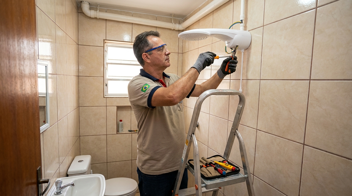 Substituição de Chuveiro Antigo no IAPI, Osasco‑SP